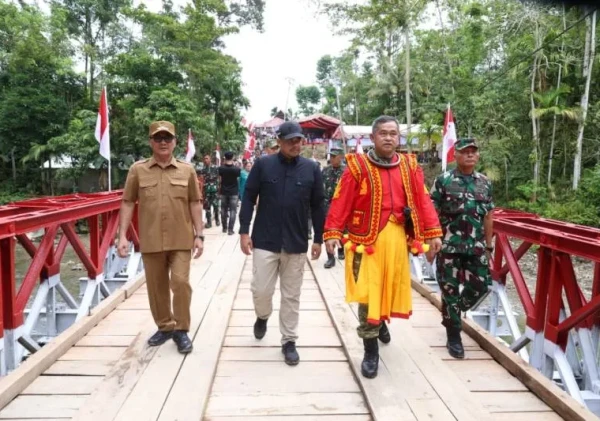 Kasad Maruli Resmikan Jembatan Bailey di Nias Selatan, 220 Jembatan Sudah Terbangun