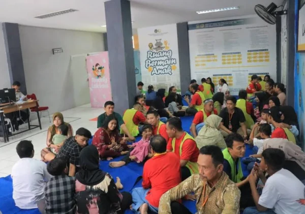 Kunjungan Keluarga Warga Binaan Lapas Pemuda Madiun Membludak Pasca Idul Fitri