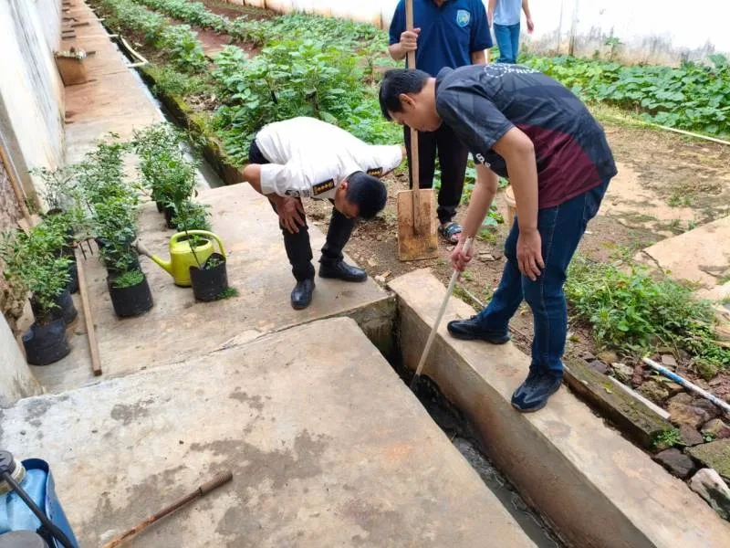 Lapas Kelas I Bandar Lampung Inspeksi Branggang Antisipasi Banjir Cuaca Ekstrem