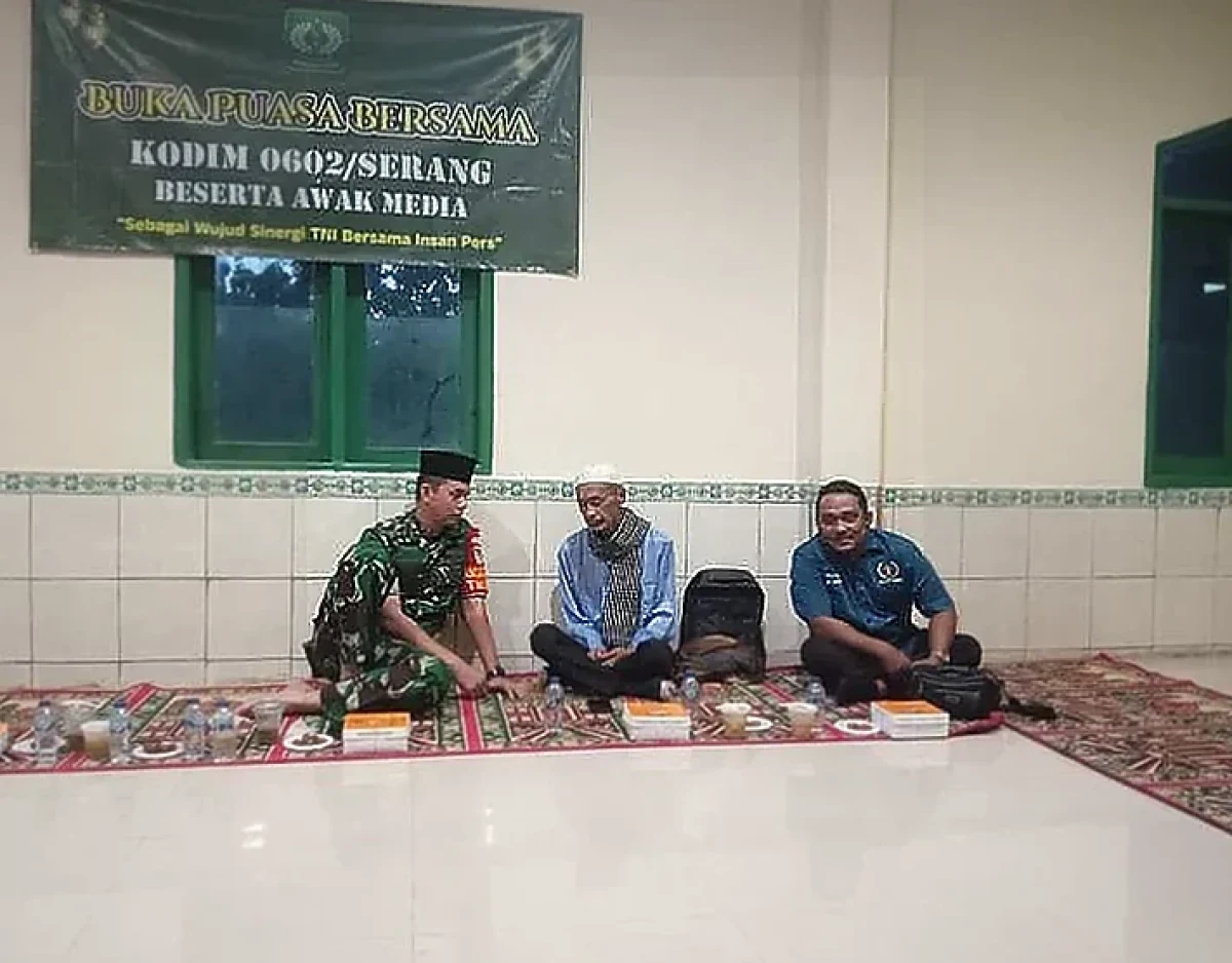 Kodim 0602/Serang dan Insan Pers Perkuat Sinergi Lewat Buka Puasa Bersama