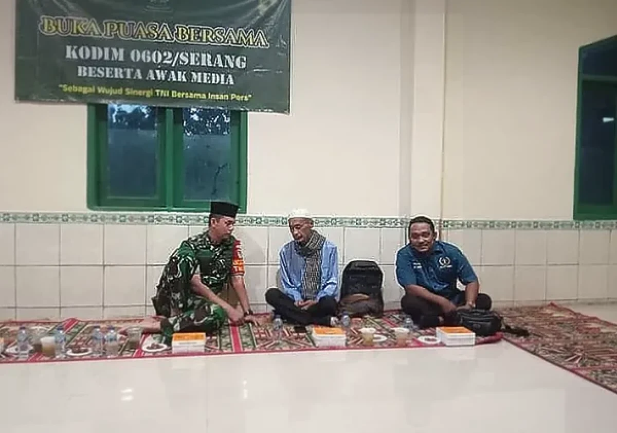 Kodim 0602/Serang dan Insan Pers Perkuat Sinergi Lewat Buka Puasa Bersama