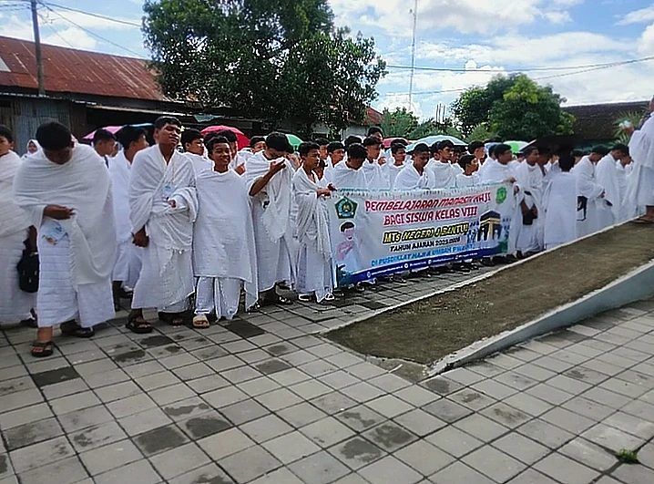 Siswa MTsN 4 Bantul Ikuti Pelatihan Manasik Haji di Pusdiklat DIY