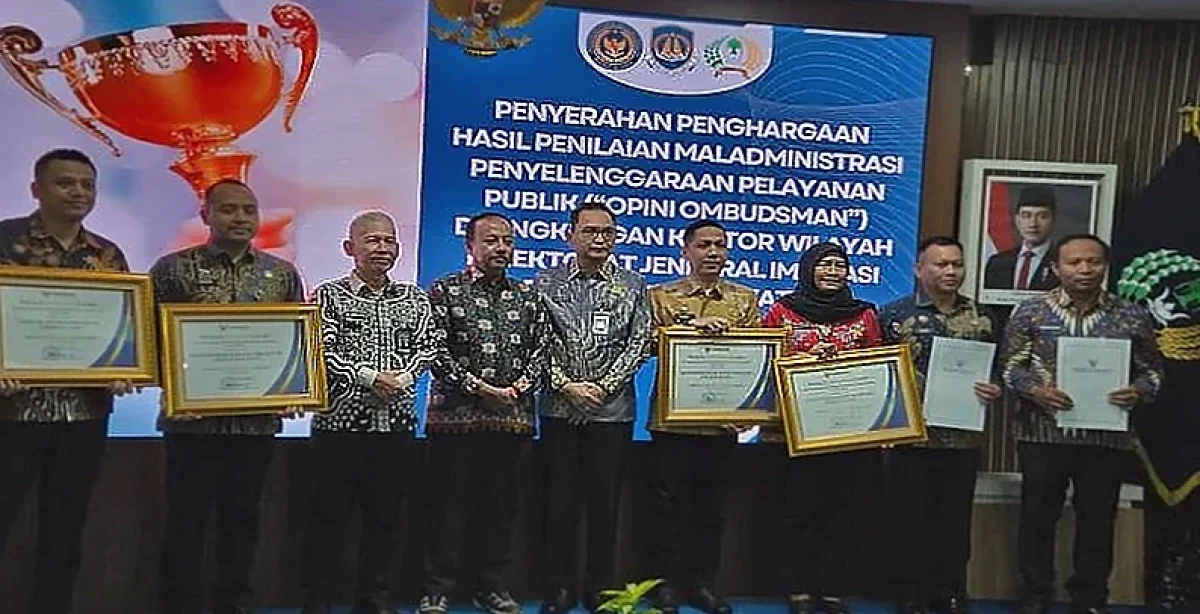 Bapas Jakarta Timur/Utara Raih Penghargaan Ombudsman RI Kategori Pelayanan Publik Baik