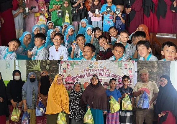 TKIT Al-Fadiyah Gowa Gelar Ramadan Berbagi, Salurkan Waqaf Al-Qur'an dan Sembako