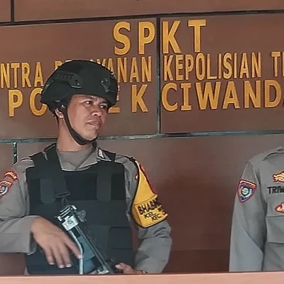 Polsek Ciwandan Perketat Pengamanan Markas, Cegah Ancaman Orang Tak Dikenal