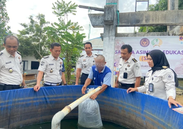 Lapas Tanjung Tebar 3.000 Bibit Lele, Bekali Warga Binaan Keterampilan Perikanan