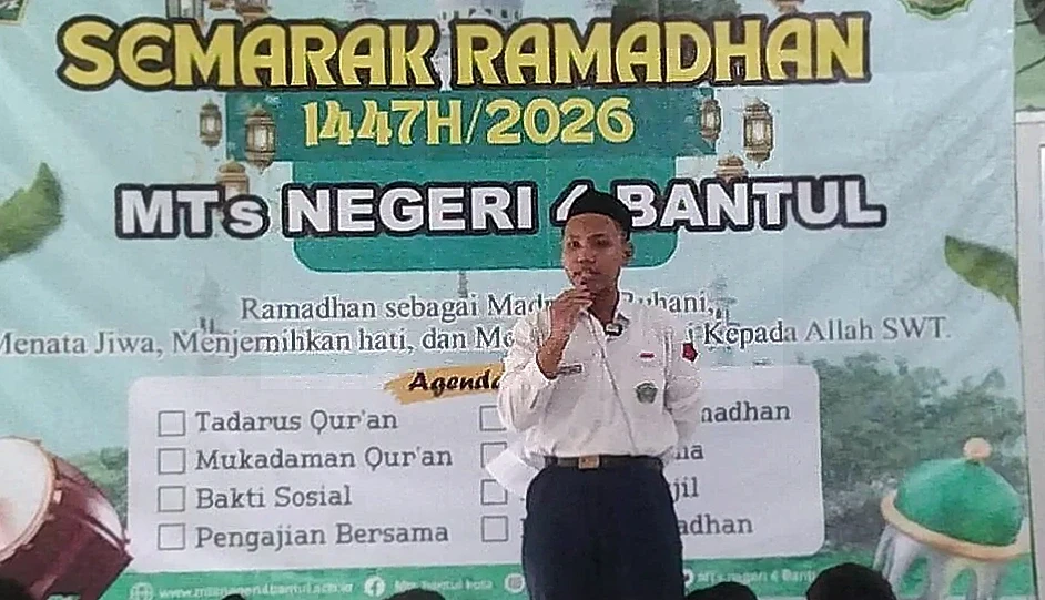 Siswa MTsN 4 Bantul Ajak Remaja Istiqomah dan Jauhi Zina dalam Kultum Ramadan