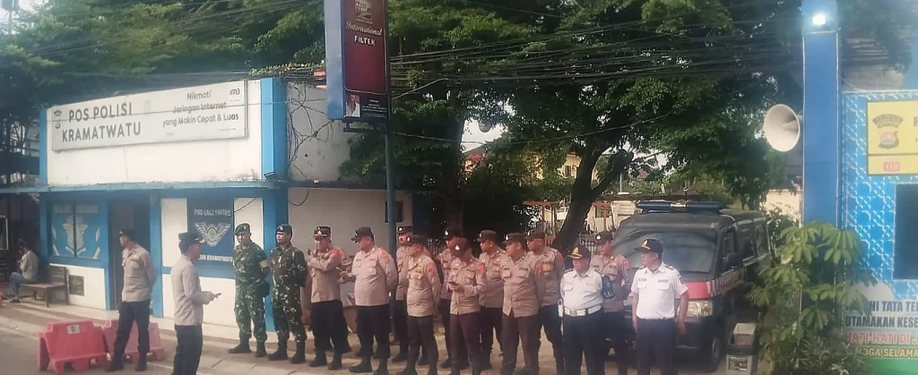 Polsek Kramatwatu Gelar Apel Kesiapan Pengamanan Idul Fitri 1447 H
