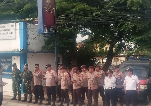 Polsek Kramatwatu Gelar Apel Kesiapan Pengamanan Idul Fitri 1447 H