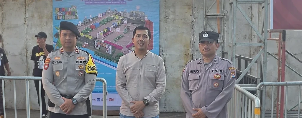 Polsek Serang Amankan Banten Creative Festival di Alun-Alun Kota