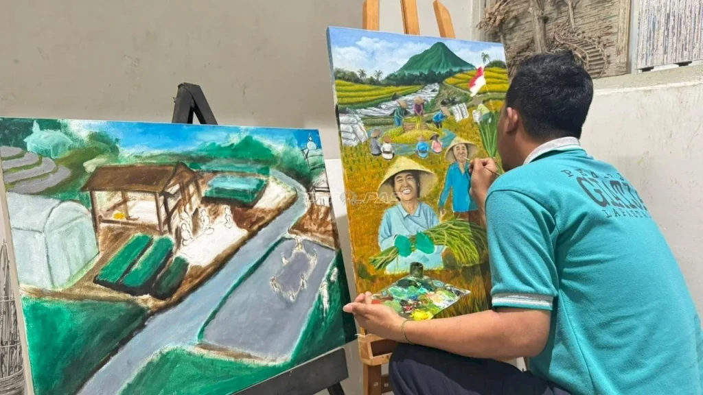 Warga Binaan Lapas Tangerang Ikuti Lomba Lukis Nasional HBP Ke-62