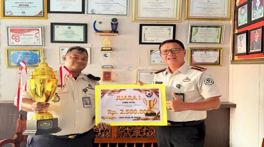 Lapas Ambon Raih Juara Futsal dan Voli Putri di Dua Ajang Berbeda