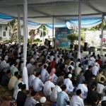 Hampir Seribu Warga Binaan Lapas Kelas I Bandar Lampung Salat Idul Fitri Berjamaah