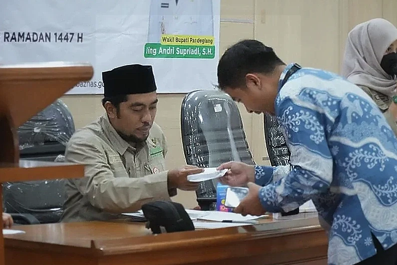 Baznas Pandeglang Salurkan Zakat Fitrah Rp 851 Juta untuk 5.001 Mustahik