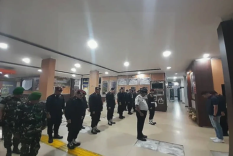 Lapas Bandar Lampung dan Kodim 0410 Kolaborasi Amankan Tarawih Warga Binaan