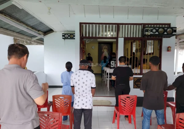 Lapas Tual Gelar Ibadah Jalan Salib, Perkuat Mental Warga Binaan Katolik