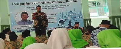 MTsN 4 Bantul Gelar Pengajian Isra Mi’raj, Ingatkan Pentingnya Salat