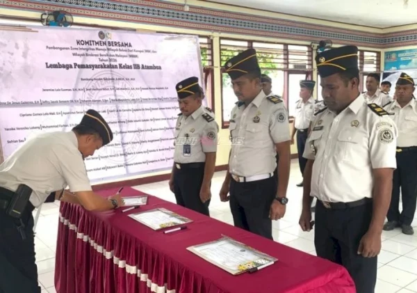 Lapas Atambua Tekankan Tanggung Jawab Moral Jajaran Lewat Pakta Integritas dan Kenaikan Pangkat