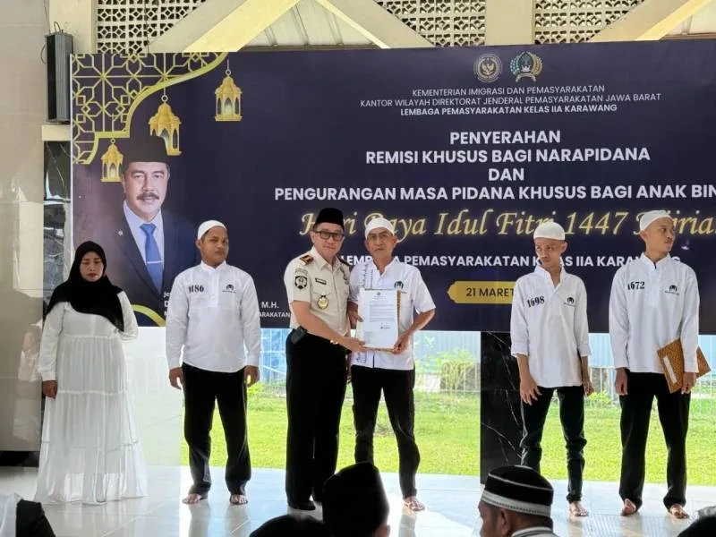 Lapas Karawang Beri Remisi Idulfitri ke 855 Warga Binaan, Tiga Langsung Bebas