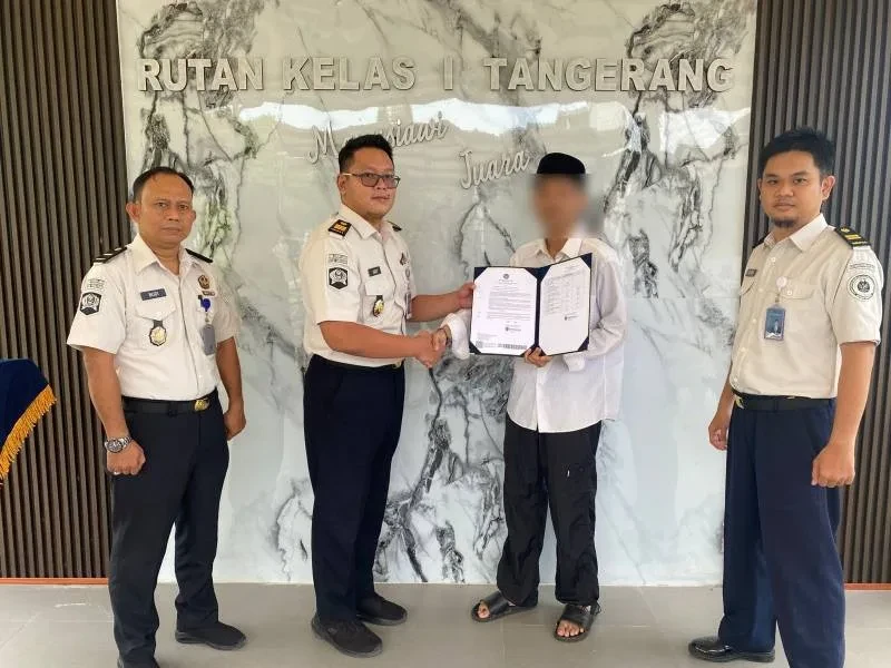 Satu Warga Binaan Rutan Kelas I Tangerang Terima Remisi Khusus Nyepi 2026
