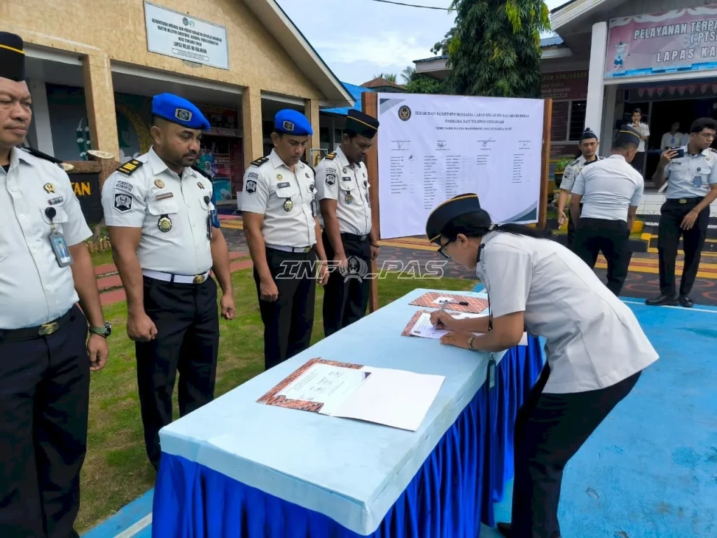 Lapas Kalabahi Gelar Ikrar Antinarkoba dan Handphone Ilegal Serentak