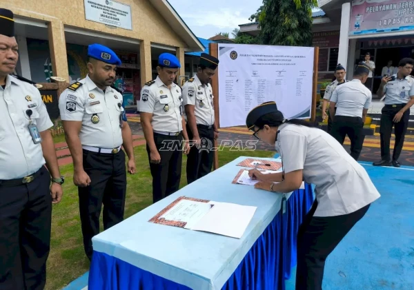 Lapas Kalabahi Gelar Ikrar Antinarkoba dan Handphone Ilegal Serentak