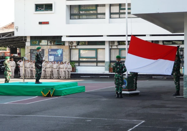 Danrem 072/Pamungkas Pimpin Upacara, Ingatkan Prajurit Waspada Hoaks dan Bencana