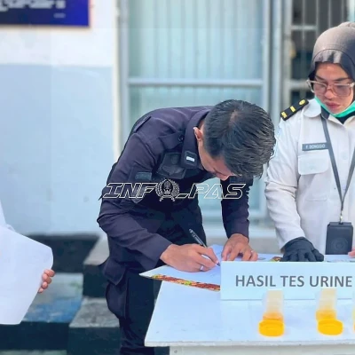 Lapas Bandanaira Gelar Tes Urine Acak untuk Warga Binaan dan Petugas
