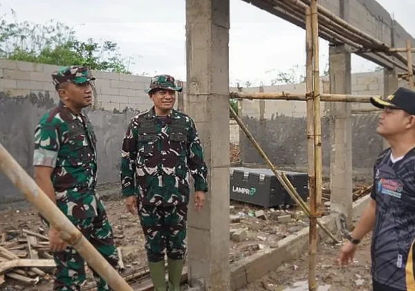 Danrem 064/Maulana Yusuf Tinjau Pembangunan Koperasi Desa di Serang