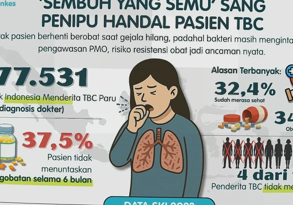 877 Ribu Pasien TBC di Indonesia, 37,5 Persen Tak Tuntaskan Pengobatan
