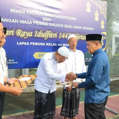 Lapas Pemuda Madiun Beri Remisi Khusus Idul Fitri kepada 510 Warga Binaan