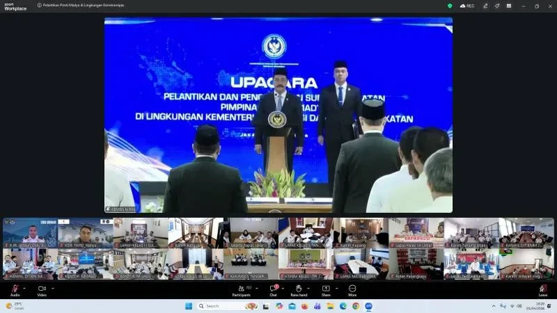 Rutan Banjarnegara Ikuti Pelantikan Pejabat Kemenimipas, Siap Kawal Kebijakan Baru
