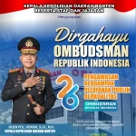 Kapolda Banten Irjen Pol Hengki Ucapkan Selamat HUT ke-26 Ombudsman RI