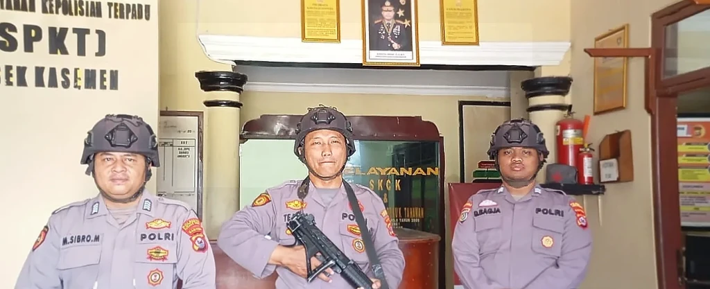 Polsek Kasemen Perketat Pengamanan Mako dengan Sispam Rutin