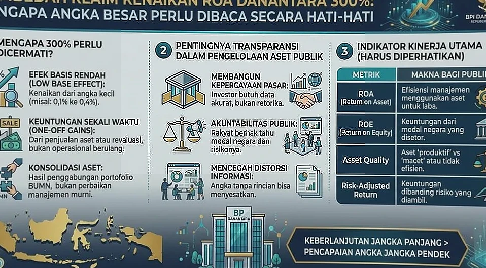 Pernyataan Kenaikan ROA Danantara 300 Persen Butuh Penjelasan Angka Dasar