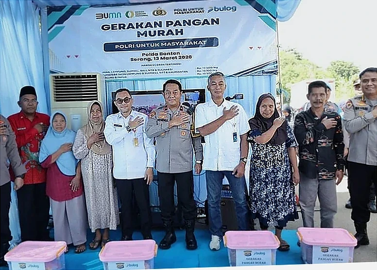 Wakapolda Banten Pantau Gerakan Pangan Murah Polri di Wilayah Banten