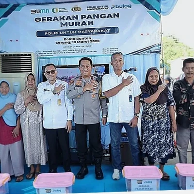 Wakapolda Banten Pantau Gerakan Pangan Murah Polri di Wilayah Banten