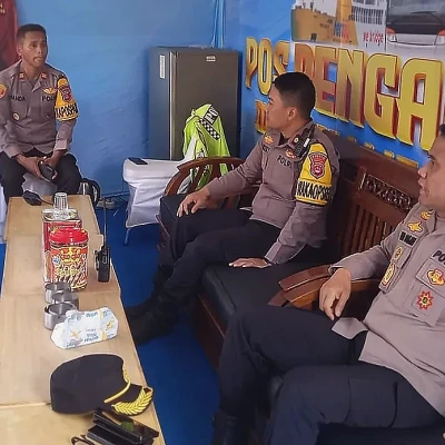 Itwasda Polda Banten Cek Kesiapan Personel Pos Pengamanan Purwakarta Cilegon
