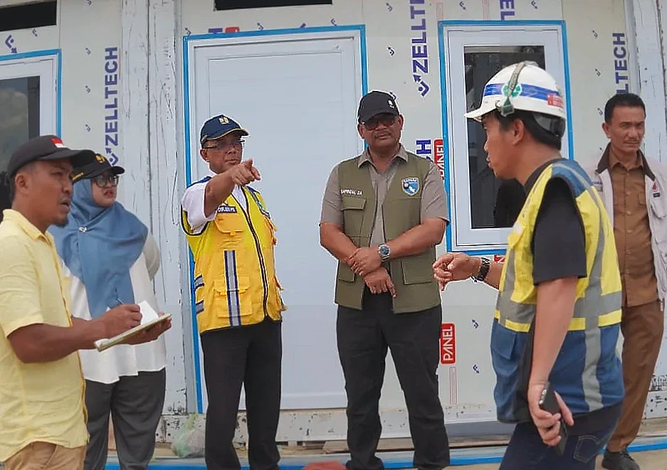 Ketua Satgas PRR Aceh Tinjau Pembangunan Huntara Terakhir di Aceh Utara