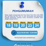 Kantor Pertanahan Banten Buka Terbatas Selama Libur Nyepi dan Idulfitri 1447 H