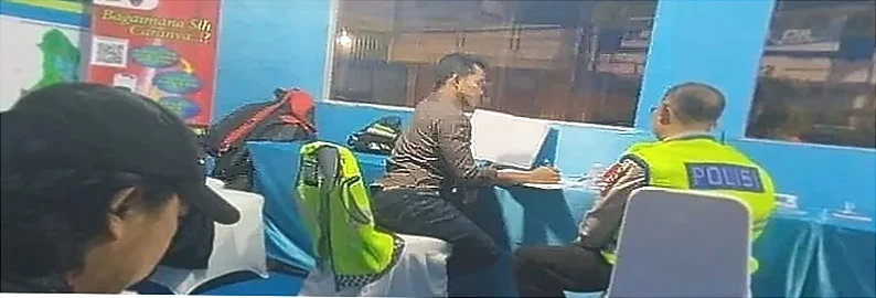 Paminal Polda Banten Kunjungi Pos Pengamanan Landmark Cilegon