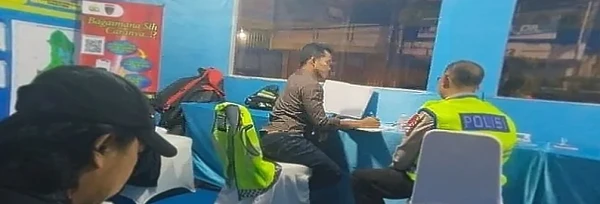 Paminal Polda Banten Kunjungi Pos Pengamanan Landmark Cilegon