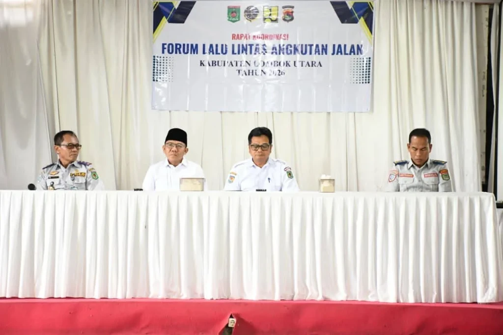 Bupati Lombok Utara Buka Rakor LLAJ 2026, Soroti Angka Kecelakaan dan Marka Jalan