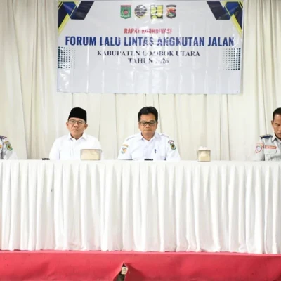 Bupati Lombok Utara Buka Rakor LLAJ 2026, Soroti Angka Kecelakaan dan Marka Jalan