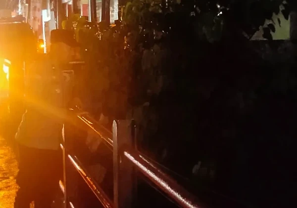 Polsek Anyar Cilegon Patroli Debit Air Sungai, Waspada Banjir Musim Hujan