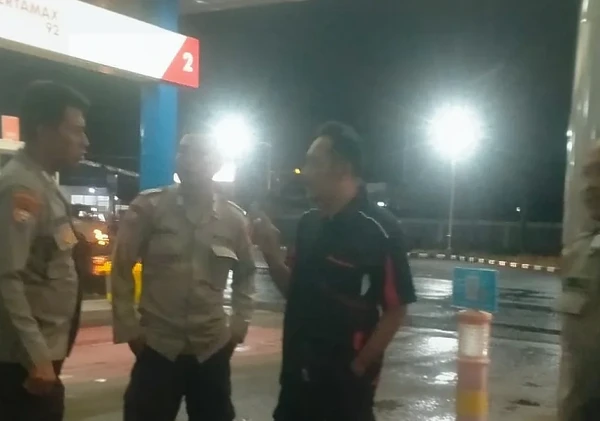 Polsek Baros Himbau Kamtibmas di SPBU Kp. Sawah, Fokus Cegah 3C