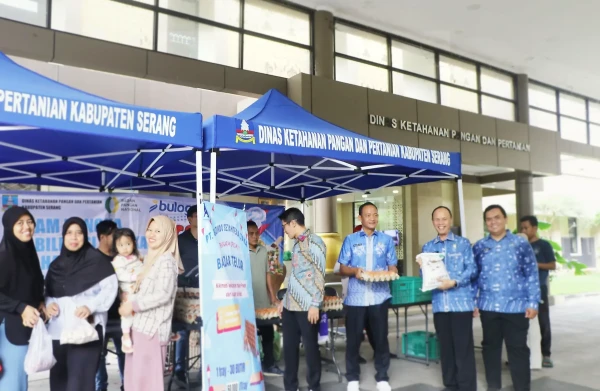 DKPP Kabupaten Serang Gelar Gerakan Pangan Murah di Puspemkab Jelang Idul Fitri