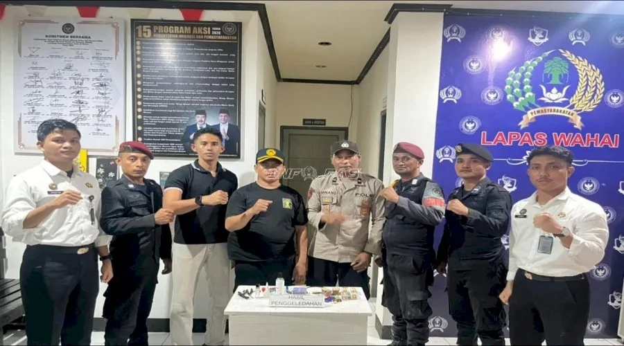 Lapas Wahai dan Polsek Gelar Razia Gabungan, Amankan Barang Terlarang Usai Lebaran