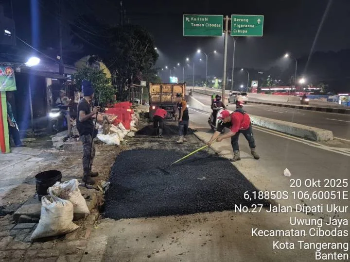 Perumda Tirta Benteng Tangerang Lakukan Perbaikan Jalan Terdampak Galian Pipa