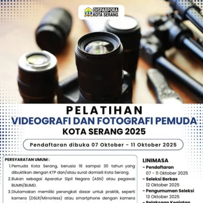 Pemkot Serang Buka Pelatihan Videografi dan Fotografi Gratis untuk Pemuda